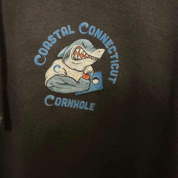 District Charcoal Hoodie with Blue Graphic - Picture 5 of 7